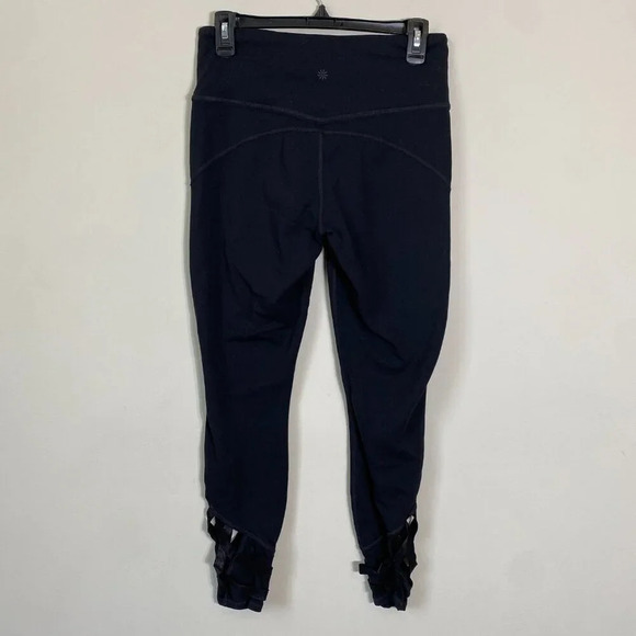 Athleta High Rise Sublime 7/8 Tight Leggings Women's Medium Black Cutout Active - Picture 10 of 16